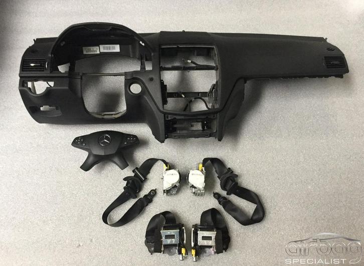 Complete airbag set Mercedes C-klasse W204 2006-2010/ 2011-2, Auto-onderdelen, Dashboard en Schakelaars, Mercedes-Benz, Gebruikt