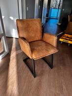 Eetkamerstoel 1x, Huis en Inrichting, Stoelen, Ophalen, Bruin, Zo goed als nieuw, Metaal