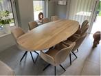 Eiken boomstamtafel Deens Ovaal eettafel massief | voorraad, Huis en Inrichting, Tafels | Eettafels, Ovaal, Nieuw, 200 cm of meer
