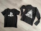 Name It - 2 shirts - zwart - maat 122-128 - PlayStation logo, Jongen, Name It, Gebruikt, Ophalen of Verzenden