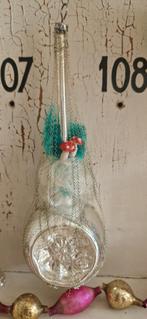 prachtige oude deukbal met tinsel,chenille,paddestoeltjes, Ophalen of Verzenden, Gebruikt