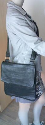 LEREN CROSSBODY olijfgroen ca.35x31cm, Verzenden, Gebruikt, Groen, Handtas