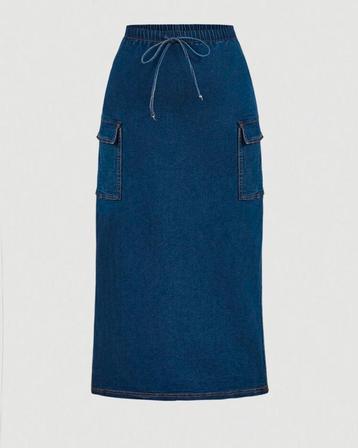Spijkerrok Else Donkerblauw (44 tm 52) ** NIEUW ** beschikbaar voor biedingen