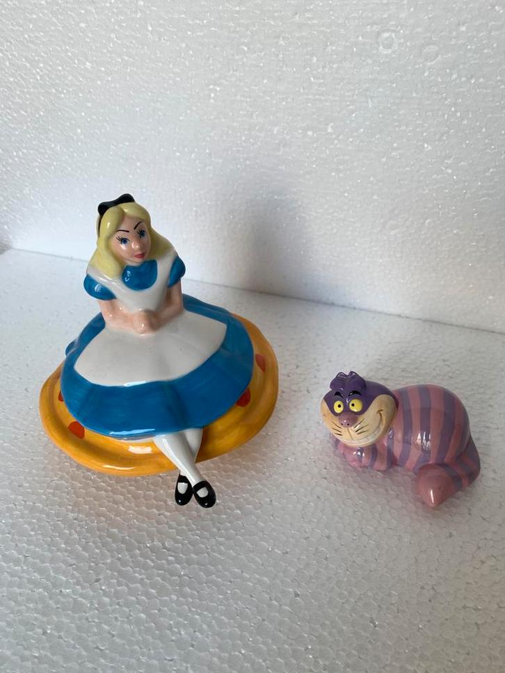 Alice en de Cheshire kat,  Disney, Alice in Wonderland, Verzamelen, Disney, Zo goed als nieuw, Beeldje of Figuurtje, Overige figuren