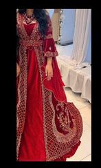 Luxe rode kinalik / traditionele Turkse bruidsjurk, Galajurk, Ophalen of Verzenden, Zo goed als nieuw, Maat 36 (S)