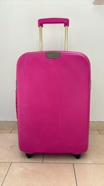Roze koffer trolley 55 x 40 x 25, Sieraden, Tassen en Uiterlijk, Koffers, 35 tot 45 cm, Gebruikt, Hard kunststof, Slot