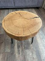 Eiken bijzetten tafel, Ophalen of Verzenden, Nieuw, Rond, Hout