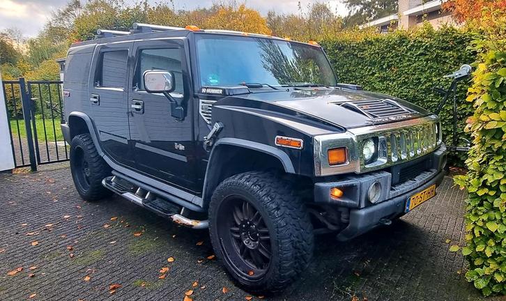 Hummer 2003 Zwart lpg 6 personen jongtimer motor vervangen.., Auto's, Hummer, H2, LPG, Stationwagon, Automaat, Geïmporteerd, Zwart