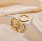 Myfresty Gouden RVS Ring - Trendy Dames Trouwring, Sieraden, Tassen en Uiterlijk, IJzer of Staal, Nieuw, Ophalen of Verzenden