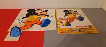 Ministeck, mega grote Micky Mouse. Met voorbeeldblad.
 beschikbaar voor biedingen
