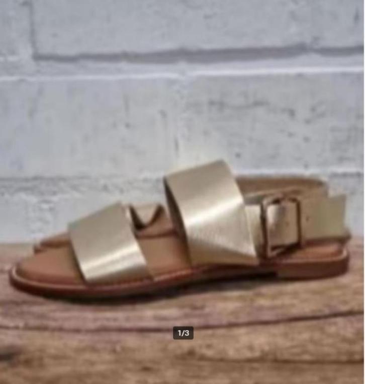 Inuovo - Prachtige gouden leren sandalen maat 36 - Nieuw, Kleding | Dames, Schoenen, Nieuw, Sandalen of Muiltjes, Ophalen of Verzenden