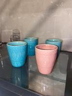 4 Capri Aardewerk Bekers, Huis en Inrichting, Keuken | Servies, Ophalen of Verzenden, Zo goed als nieuw, Overige stijlen, Kop(pen) en/of Schotel(s)