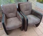 4 stoelen met armleuning op wieltjes, Huis en Inrichting, Fauteuils, Ophalen, Gebruikt, Minder dan 75 cm, 50 tot 75 cm