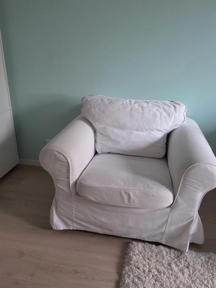 Ikea Ektorp fauteuil, Huis en Inrichting, Fauteuils, Gebruikt, Stof, 75 tot 100 cm, Ophalen