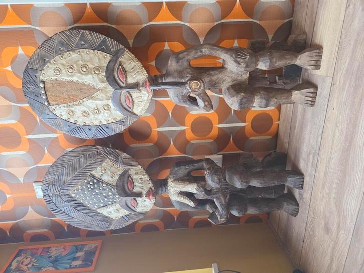 Prachtige houten vruchtbaarheidspoppen, Antiek en Kunst, Kunst | Niet-Westerse kunst, Ophalen of Verzenden