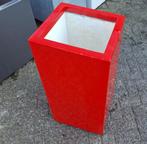 Bloembak rood polyester Adezz 40x40x80cm, Tuin en Terras, Bloembakken en Plantenbakken, Ophalen, Kunststof, Minder dan 60 cm, Vierkant