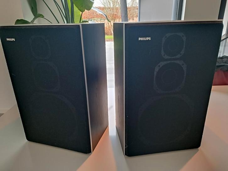 Philips 494 Luidsprekers - Vintage Topkwaliteit, Audio, Tv en Foto, Luidsprekers, Gebruikt, Front, Rear of Stereo speakers, 60 tot 120 watt