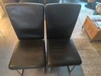 2 Rolf Benz leren stoelen model 7400, Ophalen, Gebruikt, Twee, Zwart