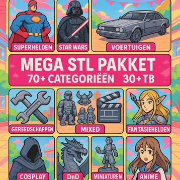 Mega Stl 3D pakket beschikbaar voor biedingen