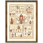 Borduurpatroon - Romantische Koffietijd 41 x 56 cm 14CT Aida, Hobby en Vrije tijd, Borduren en Borduurmachines, Ophalen of Verzenden