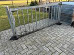 Draaibaar Hek incl palen 200 cm x 95 cm tralies op 12,5 cm, Gebruikt, Ophalen of Verzenden, Minder dan 100 cm, IJzer