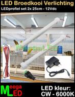 LED profiel strip SET 2x 25cm Broedkooi Kweekkooi Vogelkooi, Dieren en Toebehoren, Ophalen of Verzenden, Nieuw, Aluminium, Broedkooi of Kweekkooi