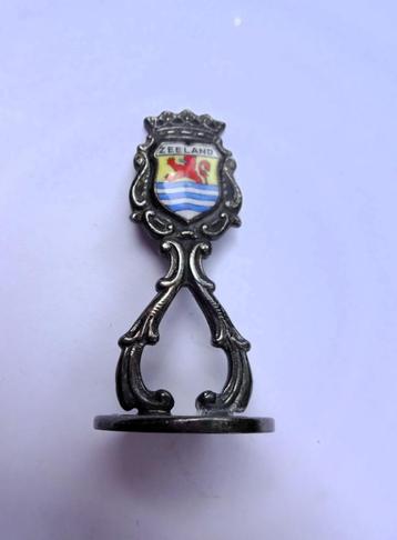 Vintage verzilverde oude Pijpstamper wapen Zeeland   beschikbaar voor biedingen