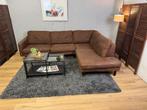 GRATIS LEVERING Stevige Cognac Microleren Hoekbank, Huis en Inrichting, Banken | Bankstellen, Ophalen of Verzenden, Sofa Point