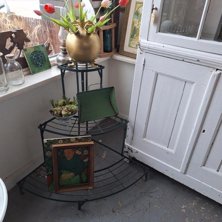Stoere brocante planten etagere - 60x60x75cm, Tuin en Terras, Overige Tuin en Terras, Gebruikt, Ophalen