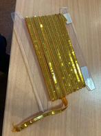 Geelgoud paillettenband, Hobby en Vrije tijd, Naaien en Fournituren, Ophalen of Verzenden, Nieuw, Lint, Band of Elastiek