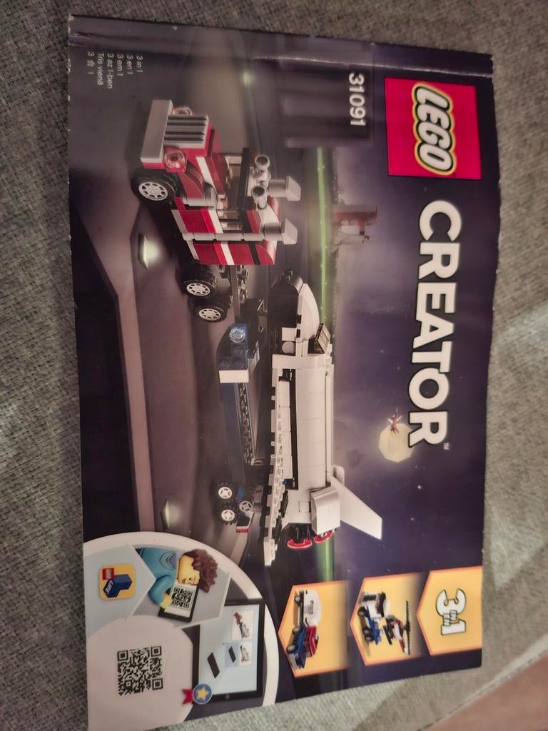 Lego Creator 31091 Shuttle Transporter, Kinderen en Baby's, Speelgoed | Duplo en Lego, Ophalen of Verzenden, Zo goed als nieuw