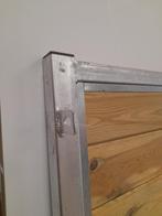 Poortdeur 40: geimpregneerd hout, stalen frame / 98x 190cm, Nieuw, Hout, Ophalen