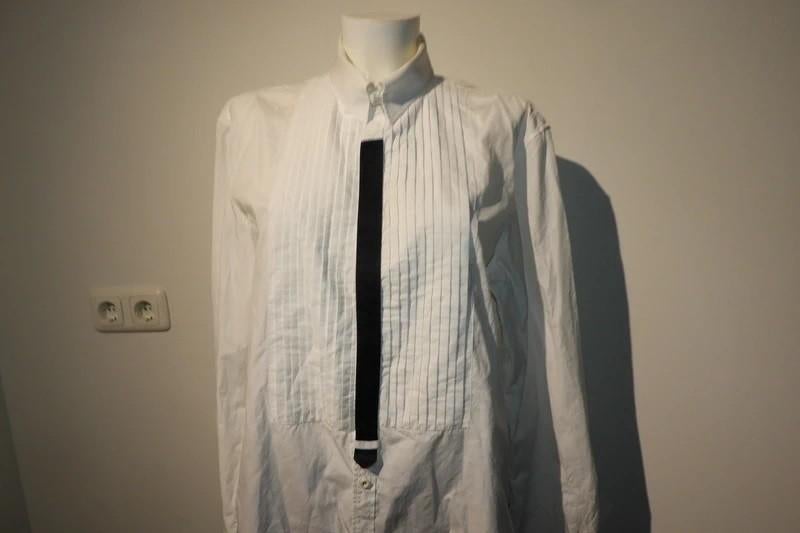 Dsquared2 wit blouse tuniek zwarte band voorkant werkje I54, Verzenden, Wit, Maat 46/48 (XL) of groter, Dsquared2