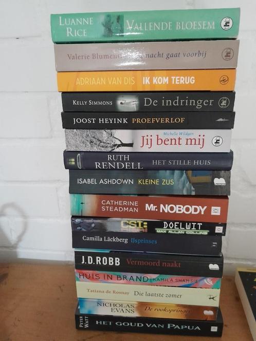 Stapel van 16 Romans & Thrillers voor maar € 7,50, Boeken, Romans, Gelezen, Nederland, Ophalen of Verzenden