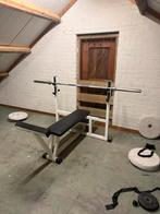 Bankdruk stel met olympische stang (20kg), Sport en Fitness, Ophalen of Verzenden, Gebruikt