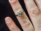 Witte Gouden ring met diamaten 585 kr -17, Ophalen of Verzenden