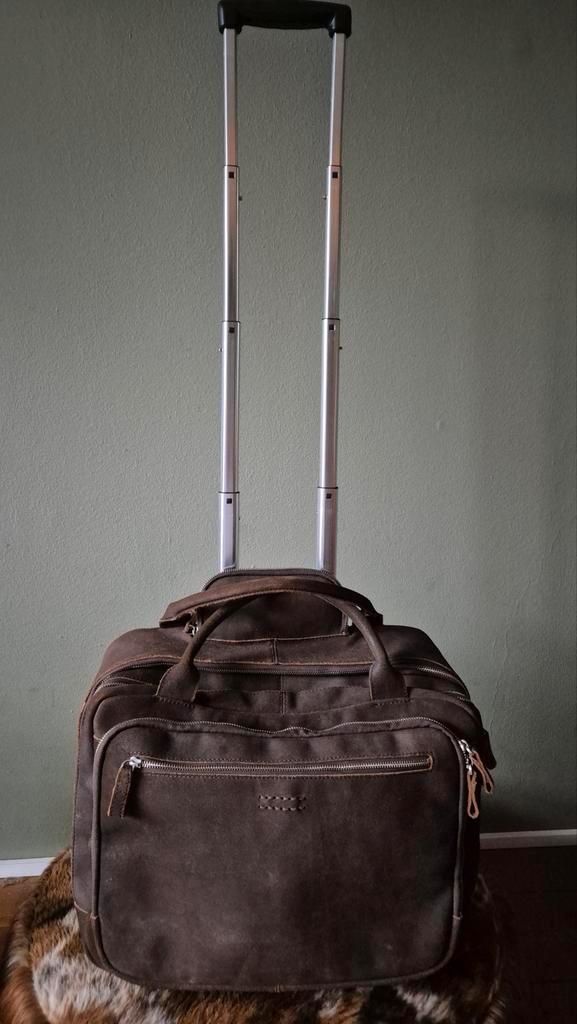 Leonhard Heyden zeer mooi trolley koffer piloten leer, Sieraden, Tassen en Uiterlijk, Tassen | Reistassen en Weekendtassen, Zo goed als nieuw