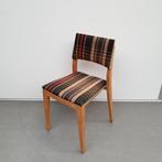 SATELIET houten stoel met  NIEUWE Villard bekleding, Huis en Inrichting, Ophalen, Gebruikt, Bruin, Vijf, Zes of meer stoelen