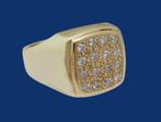 Zware 14 karaat Gouden Diamant - Ring Herenring 16 Diamanten, 18 tot 19, Heer, Nieuw, Ophalen of Verzenden