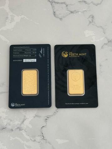 The Perth Mint 20Gram Goudbaar met factuur. beschikbaar voor biedingen