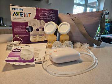 Dubbele borstkolf Philips Avent en toebehoren – goede staat!