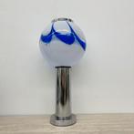 Jaren 70 Design Tafellamp Blauw Glas, Huis en Inrichting, Lampen | Tafellampen, Gebruikt, Lamp, Lamp, Ophalen of Verzenden
