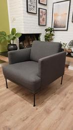 Nieuwe fauteuil stoel grijs bank stoelen stof antraciet, Ophalen, Nieuw, 75 tot 100 cm, Stof