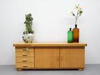 Vintage dressoir | Massief blond Eikenhout, Ophalen, Gebruikt, Met deur(en), .