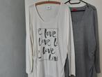 Positie shirts XL Mama Licious +Esprit, Mama Licious + Esprit, Wit, Maat 46/48 (XL) of groter, Zo goed als nieuw