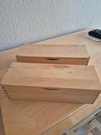 2 houten kistje met deksel, Huis en Inrichting, Woonaccessoires | Kisten, Ophalen, Minder dan 50 cm, Minder dan 50 cm, Zo goed als nieuw