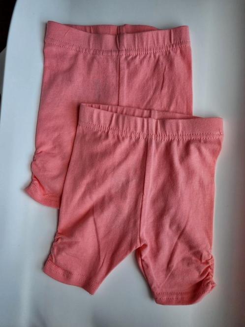 Twee koraalroze korte leggingst/broekjes, Kinderen en Baby's, Tweelingen en Meerlingen, Nieuw, Kleding, Ophalen of Verzenden