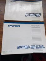 2 stuks Handleiding HYUNDAI PONY / EXCEL 1987/89, Ophalen of Verzenden