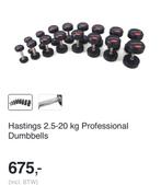 Hastings Dumbbells 2.5-20kg - Professionele kwaliteit, Ophalen, Nieuw, Armen, Dumbbell