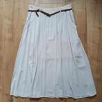 Midirok met elastiek in de taille maat 42, Beige, Maat 42/44 (L), Ophalen of Verzenden, Zo goed als nieuw